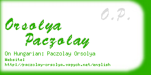 orsolya paczolay business card